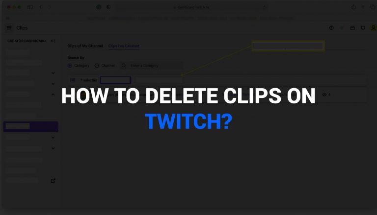 how to delete clips on twitch