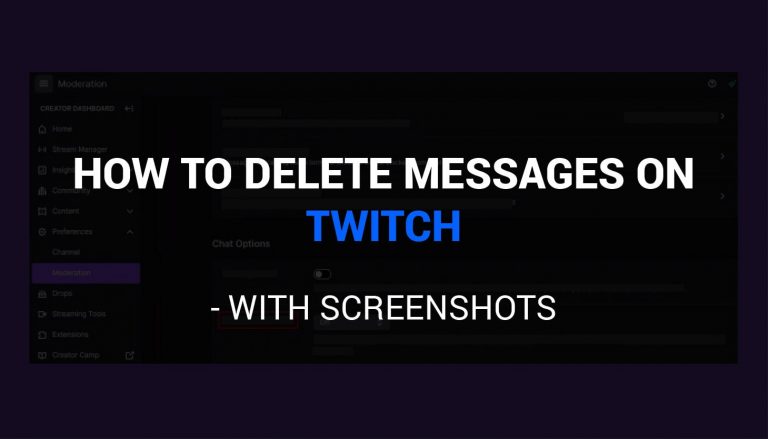 How to delete messages on twitch