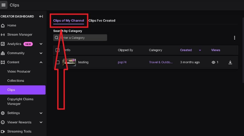 how to delete clips on twitch 