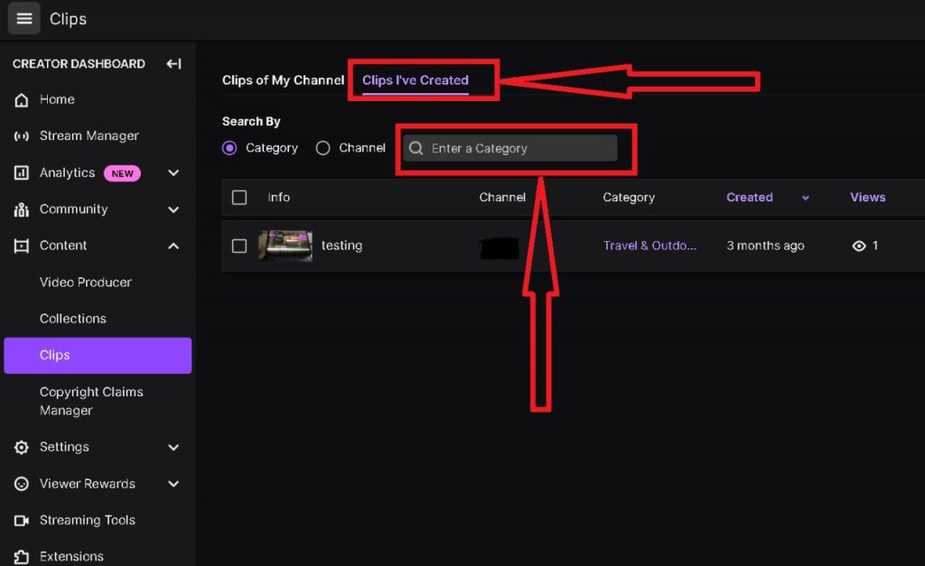 how to delete clips on twitch 