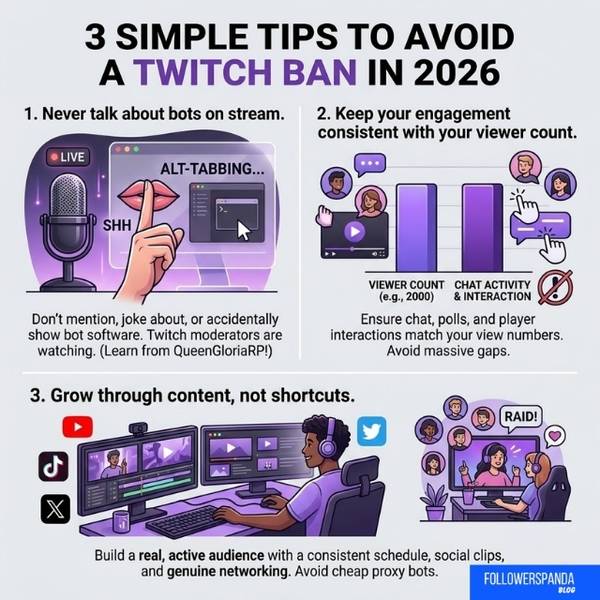 tips to Avoid getting banned on Twitch platform