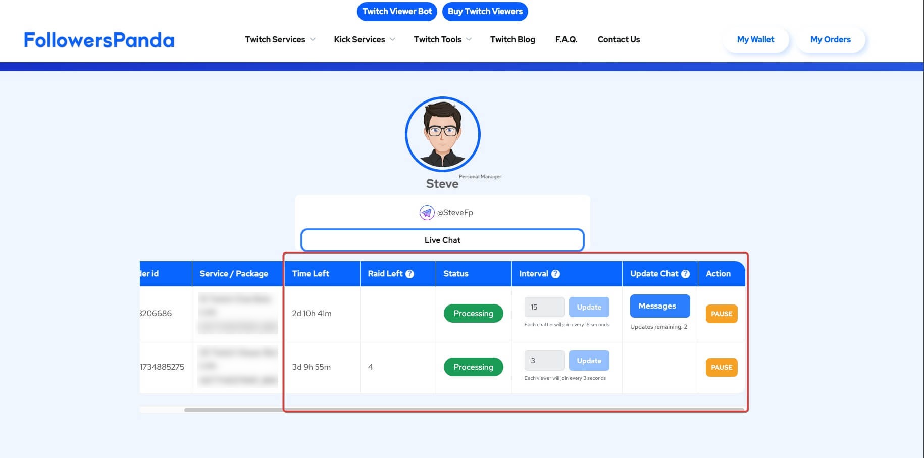 control panel dashboard